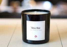Une bougie qui récréer l'odeur des produits Apple