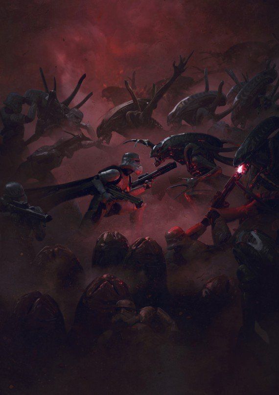 Cet artiste réunit Star Wars et Alien dans une magnifique série de fan arts #7