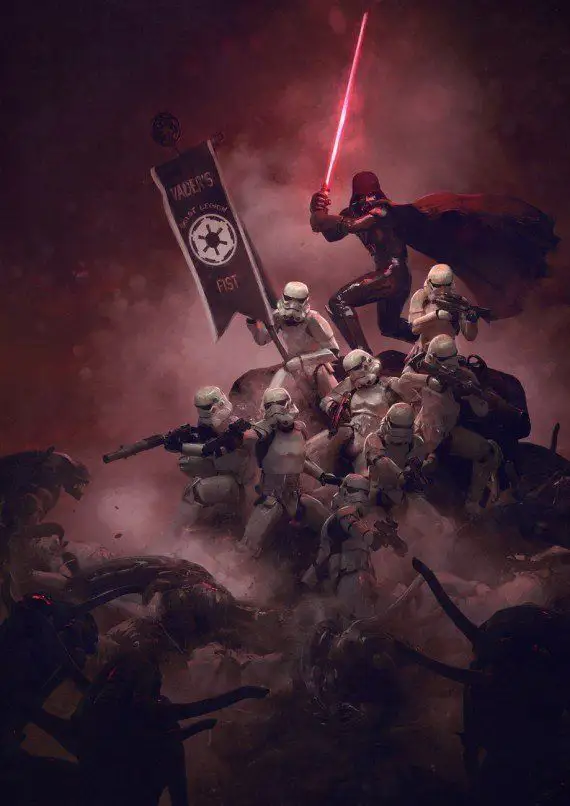 Cet artiste réunit Star Wars et Alien dans une magnifique série de fan arts #9