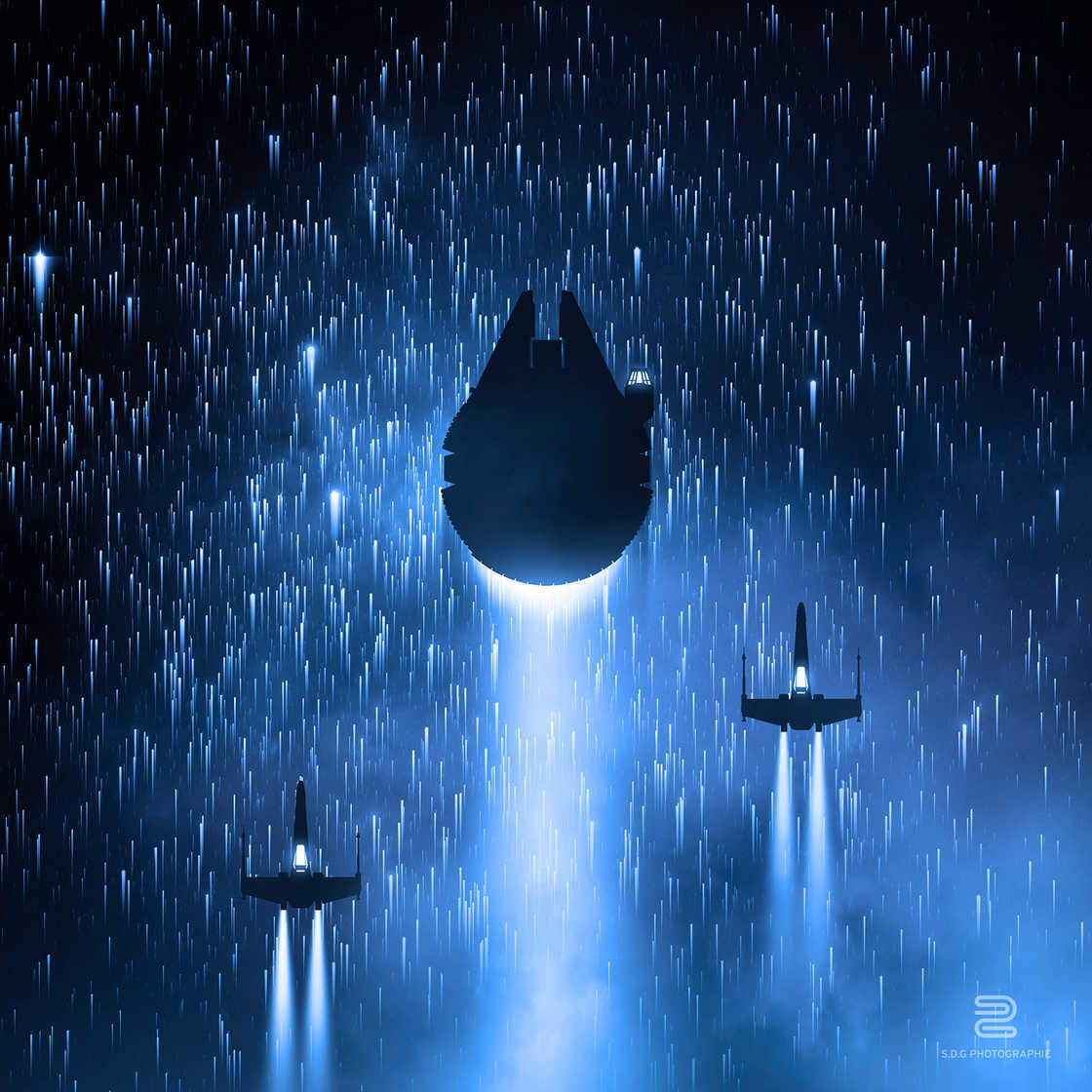 Star Wars Cosmos : un artiste réalise des photomontages à partir de jouets et de paper art #9