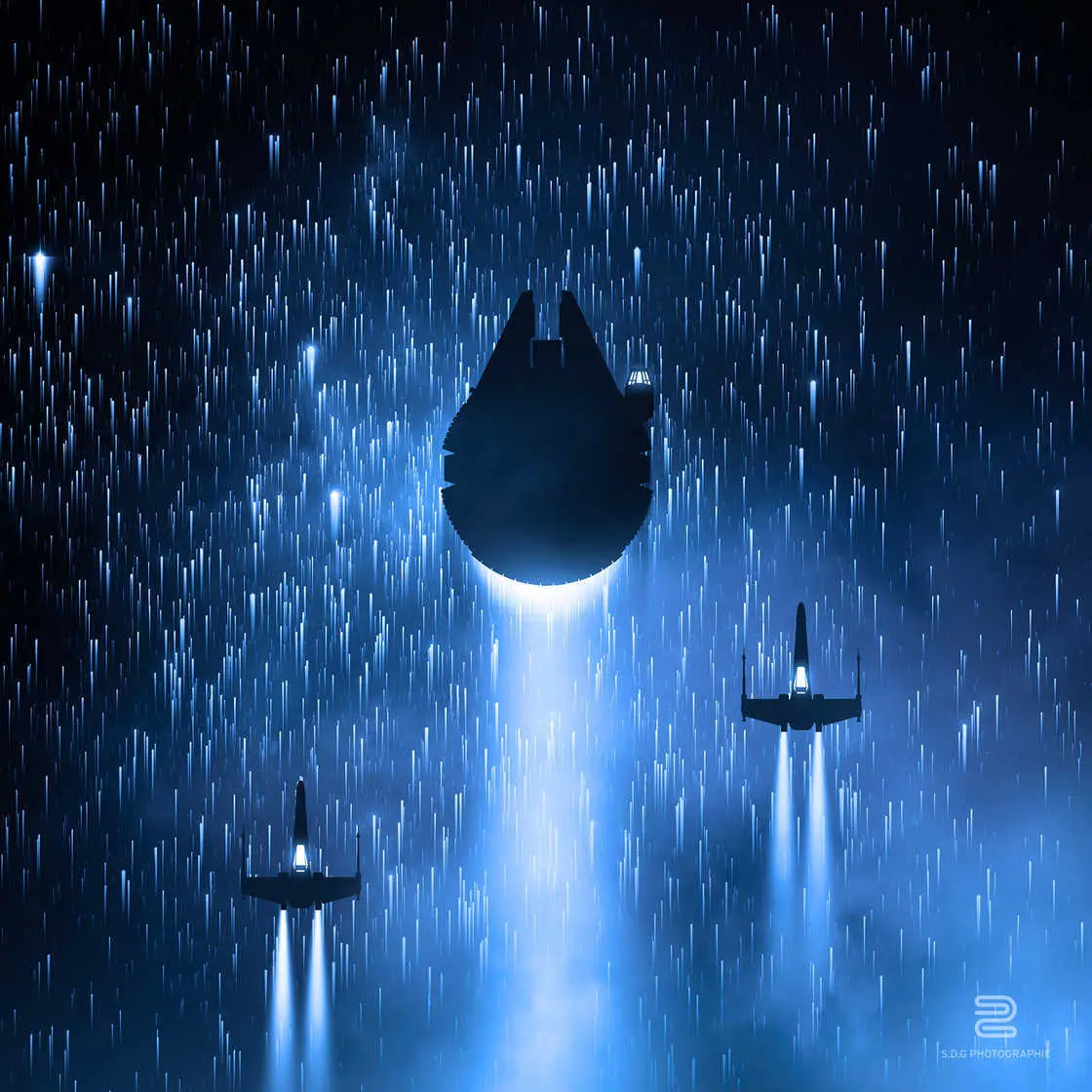 Star Wars Cosmos : un artiste réalise des photomontages à partir de jouets et de paper art #9