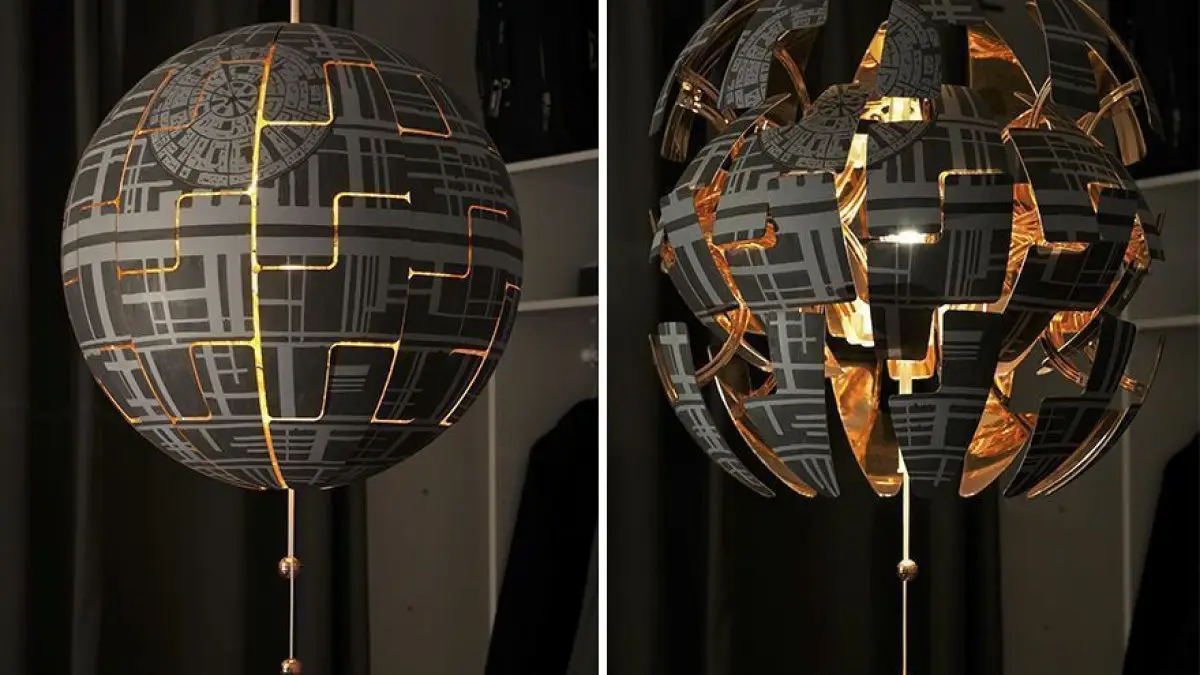 Il transforme sa lampe Ikea en Étoile de la Mort