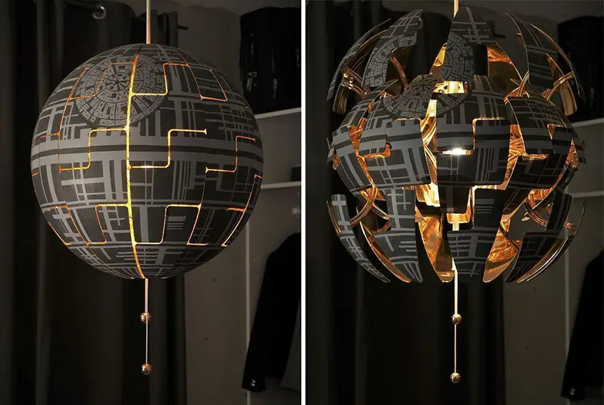 Il transforme sa lampe Ikea en Étoile de la Mort