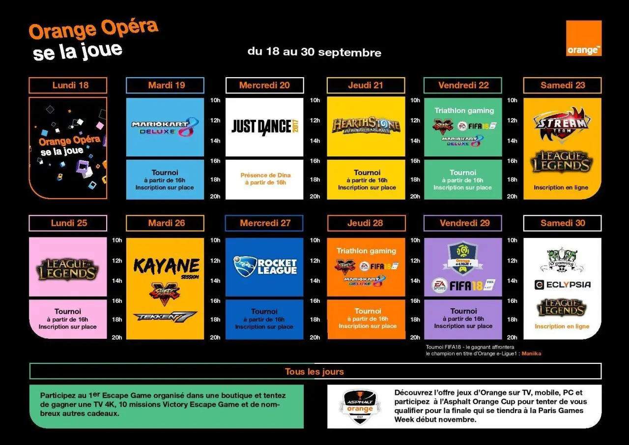 11 Tournois eSport avec Orange jusqu’au 30 Septembre #2