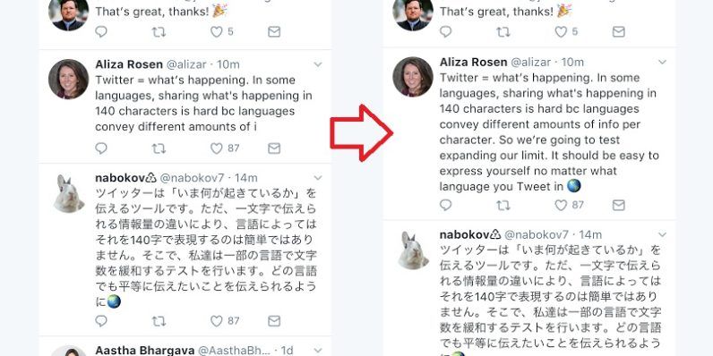Twitter teste actuellement les tweets à 280 caractères #3