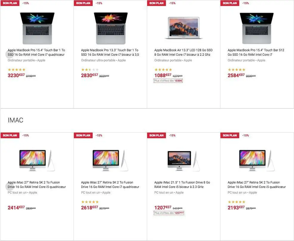 Black Friday : Fnac offre -15% sur les Mac