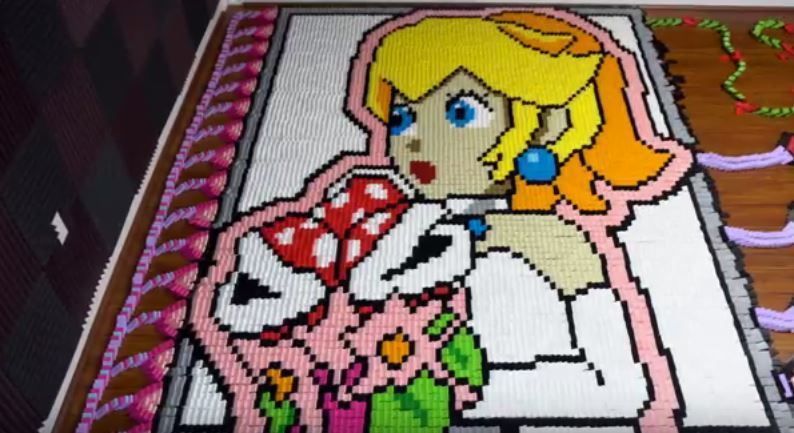 Super Mario Odyssey : 150.000 dominos tombent pour fêter la sortie du jeu #4