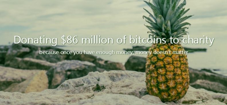 Pineapple Fund : il donne 86 millions de dollars de Bitcoins à des associations