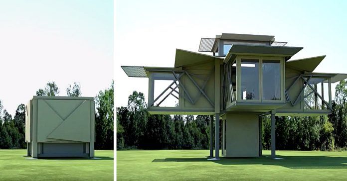 Ten Fold : cette maison pliable se monte toute seule en 8 minutes