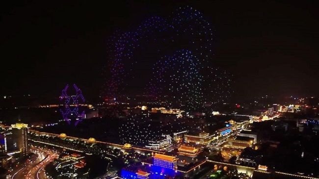 La Chine a battu le record de vol simultané de drones avec plus de 1300 appareils