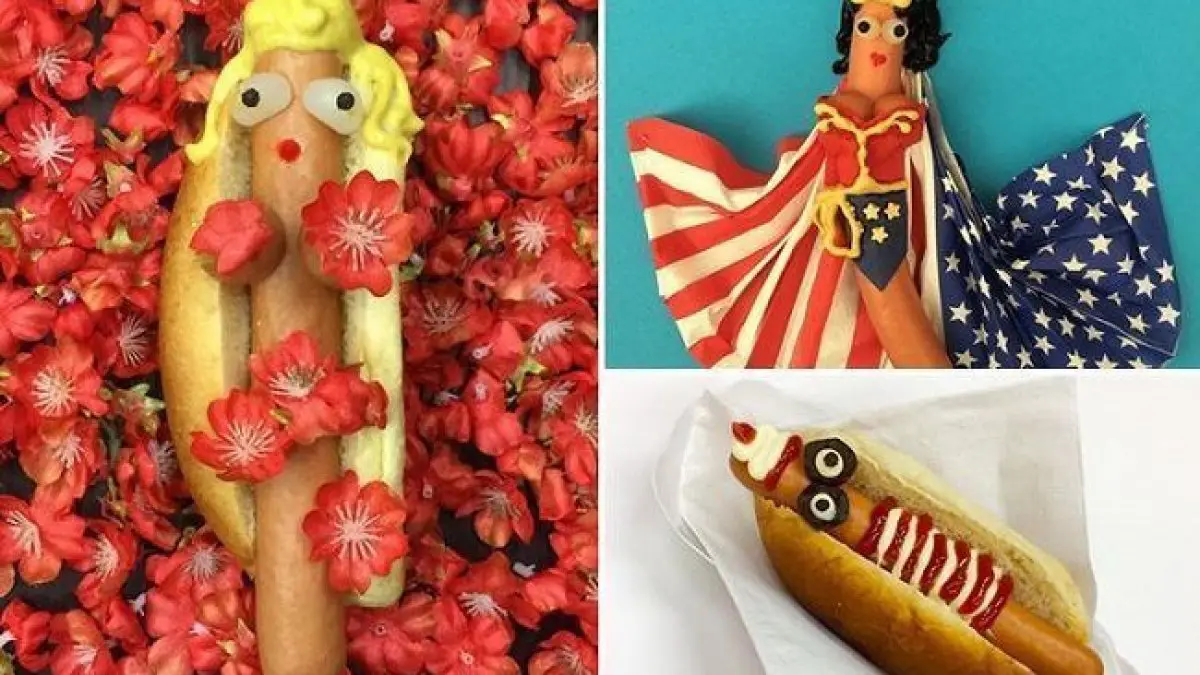 Il reproduit des personnages de la pop culture avec des hot-dogs