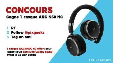 Concours : 1 casque AKG N60 NC Wireless à gagner avec Samsung
