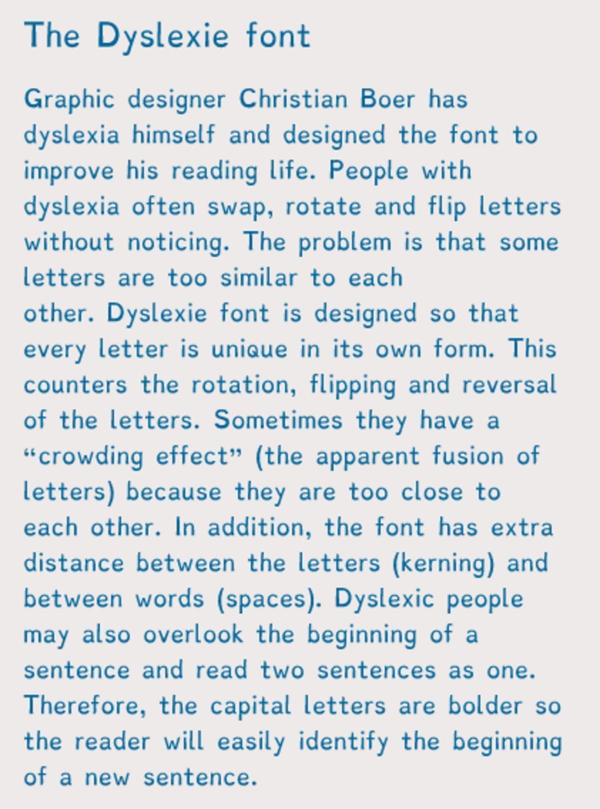 Cette police d’écriture facilite la lecture pour les dyslexiques