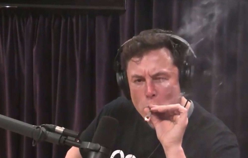 Elon Musk fume un joint en direct et fait dégringoler l’action Tesla