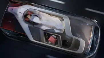 Volvo imagine la voiture du futur avec un lit, un salon et un bureau
