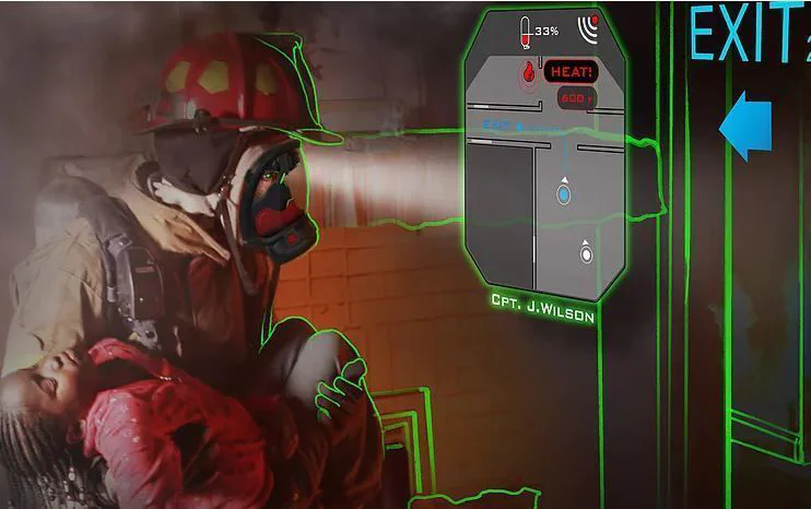C-Thru : ce casque de pompier utilise la réalité augmentée pour voir à travers la fumée #2