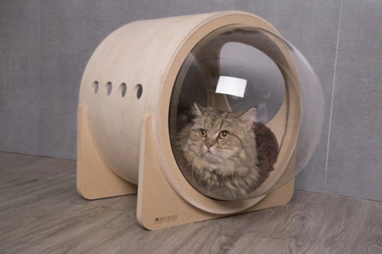 Spaceship : la niche pour chat avec hublot #2