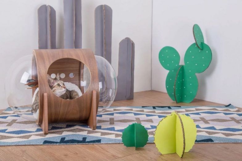 Spaceship : la niche pour chat avec hublot #8