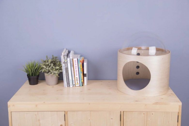 Spaceship : la niche pour chat avec hublot #15