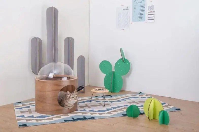 Spaceship : la niche pour chat avec hublot