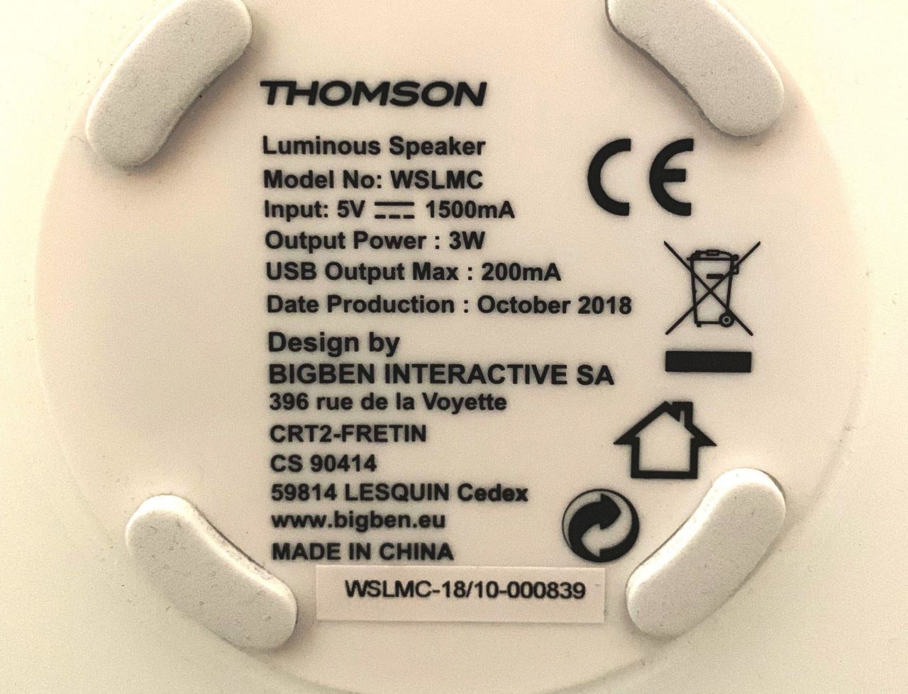 Test Osmoze : l’enceinte sans fil lumineuse Thomson signée Matali Crasset #8
