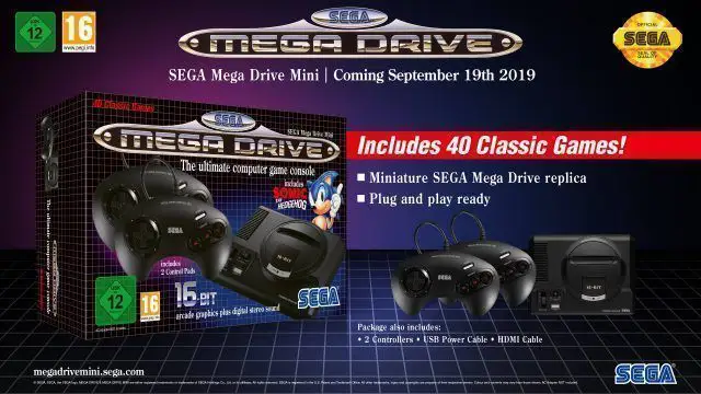 Sega : une Mega Drive Mini avec 40 jeux pour septembre 2019
