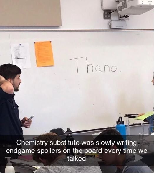 Avengers Endgame : des profs utilisent les spoilers pour faire taire leurs élèves #2