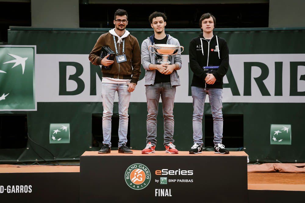 Podium des Roland-Garros eSeries by BNP Paribas