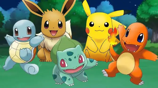 Carapuce Evoli Bulbizarre Pikachu Salamèche