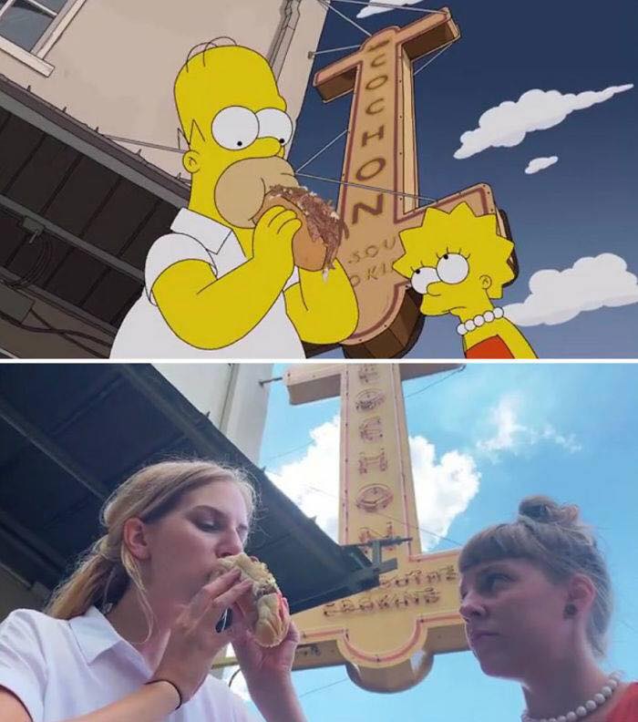 2 copines reproduisent des scènes des Simpson #14