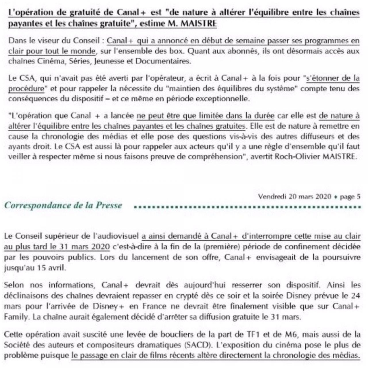 Coronavirus : sous la pression de TF1 et M6, les chaînes Canal+ repassent en crypté