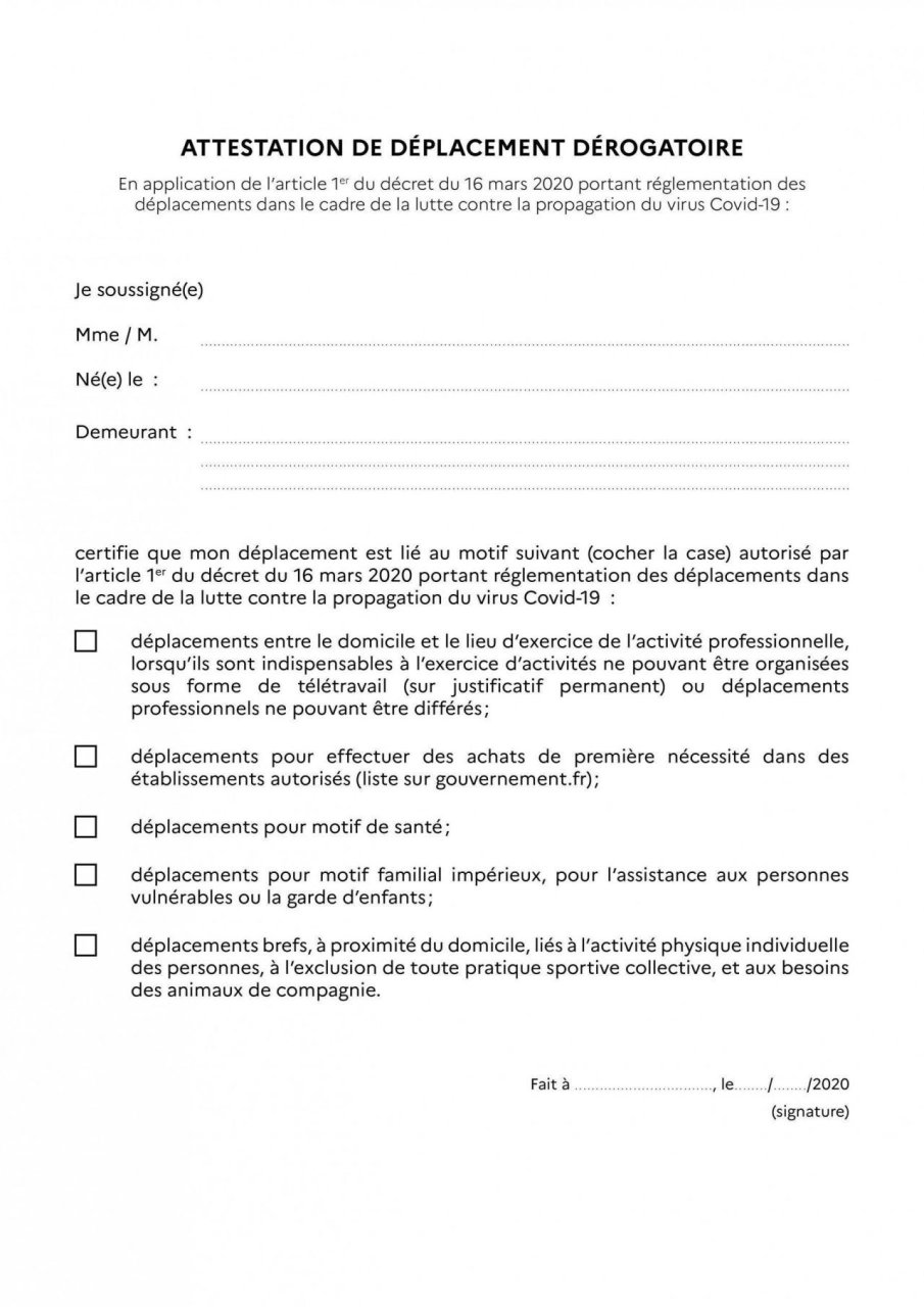 Coronavirus : comment télécharger l’attestation obligatoire pour vous déplacer