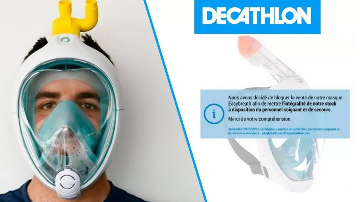 Coronavirus : Decathlon donne 30000 masques de plongée Easybreath aux hôpitaux