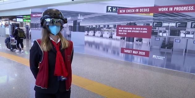 Coronavirus : des casques intelligents à balayage thermique dans l’aéroport de Rome