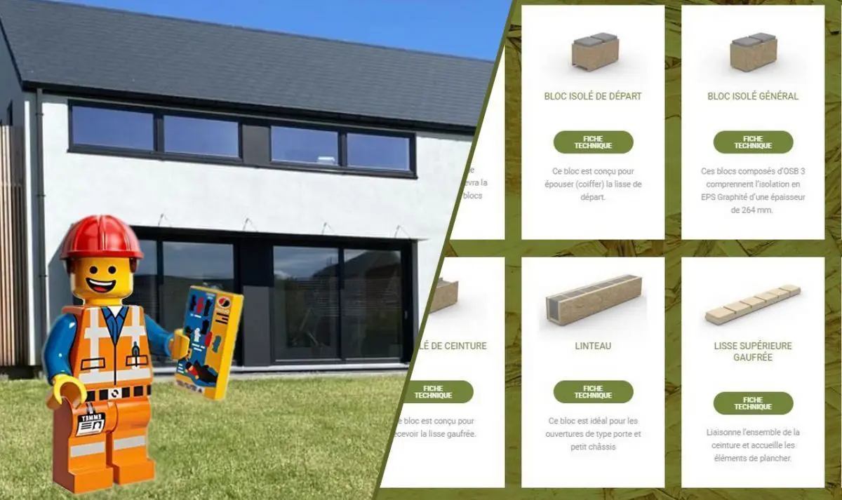 Ces blocs en bois permettent de monter une maison comme un LEGO