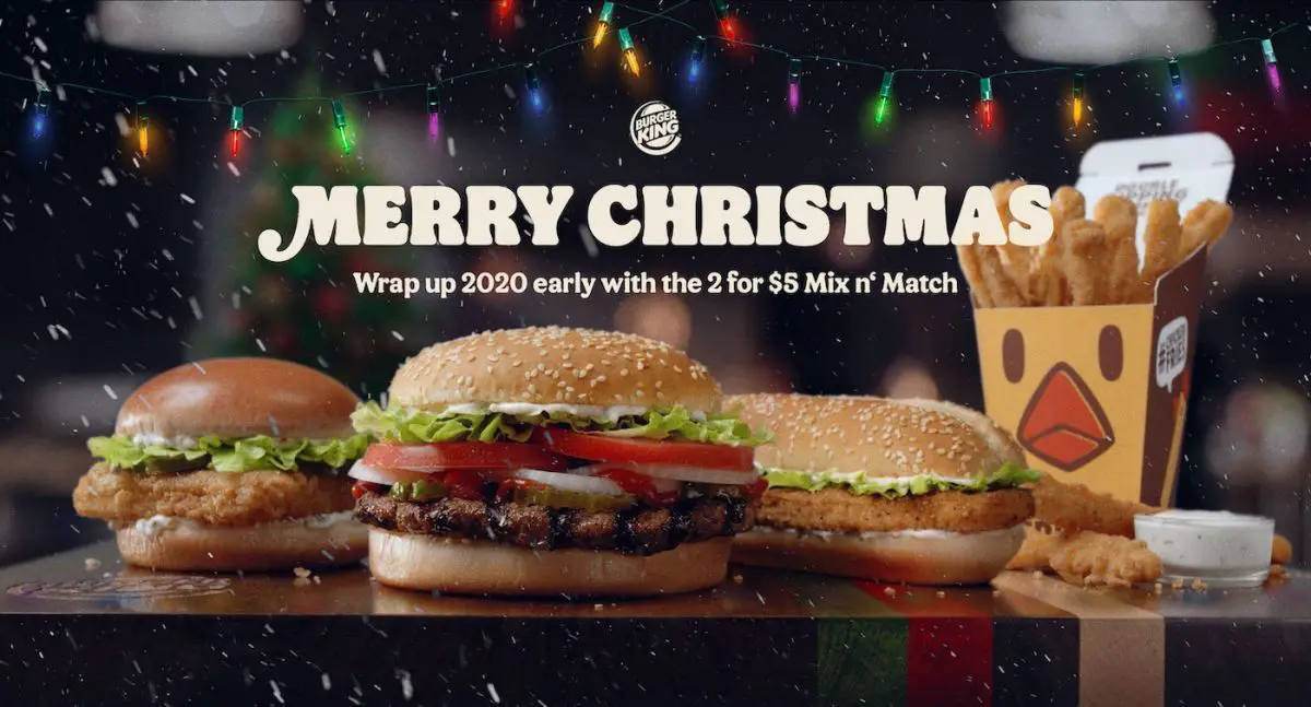 Burger King fête Noël en Juillet pour dire adieu à 2020