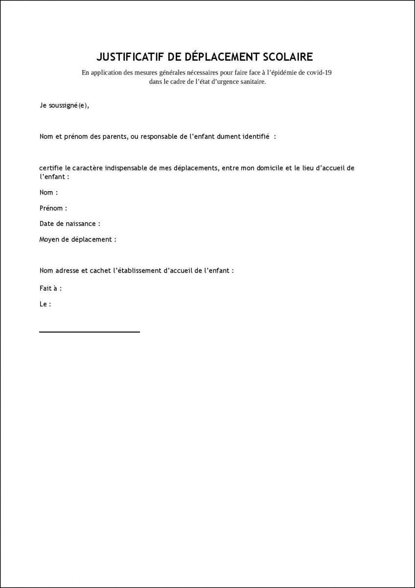 Télécharger les 3 nouvelles attestations de sortie pour le re-confinement #2