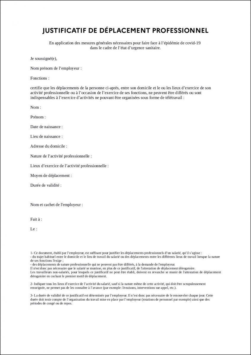 Télécharger les 3 nouvelles attestations de sortie pour le re-confinement #3