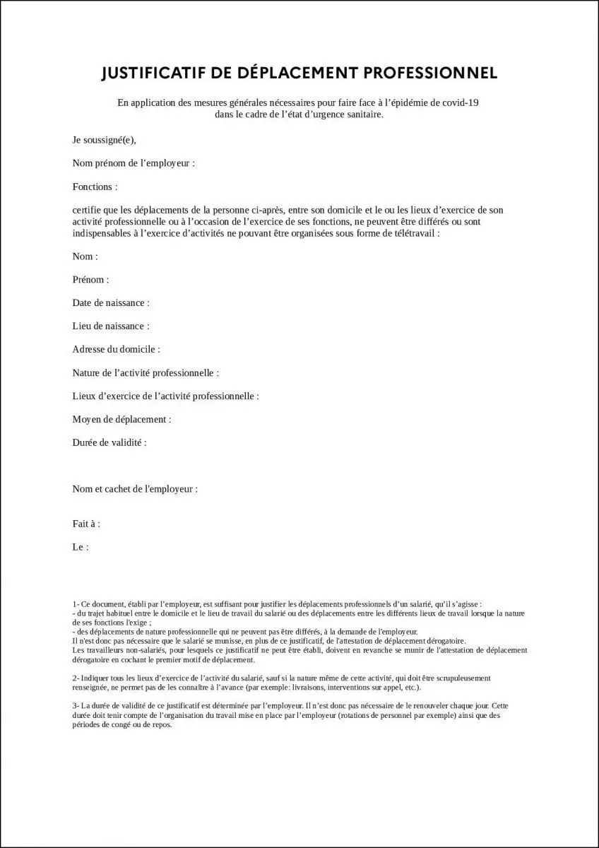 Télécharger les 3 nouvelles attestations de sortie pour le re-confinement #3