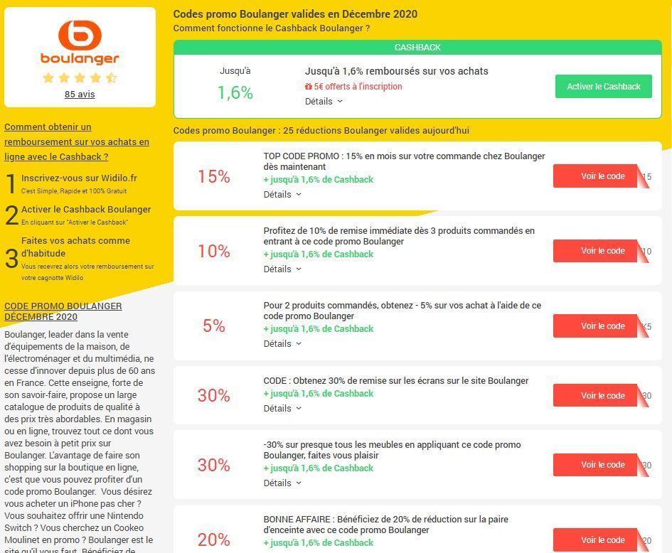 Cashback : comment vous faire rembourser jusqu’à 60% de vos achats sur internet avec Widilo #2