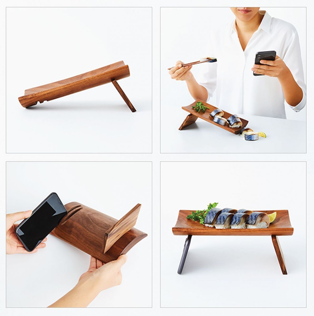 Ce plateau de Sushis vous empêche de tripoter votre smartphone à table