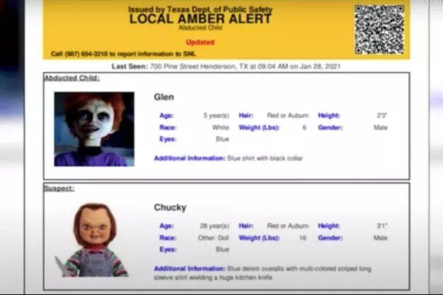 Un bug crée un avis de recherche pour Chucky la poupée de sang et fait le buzz