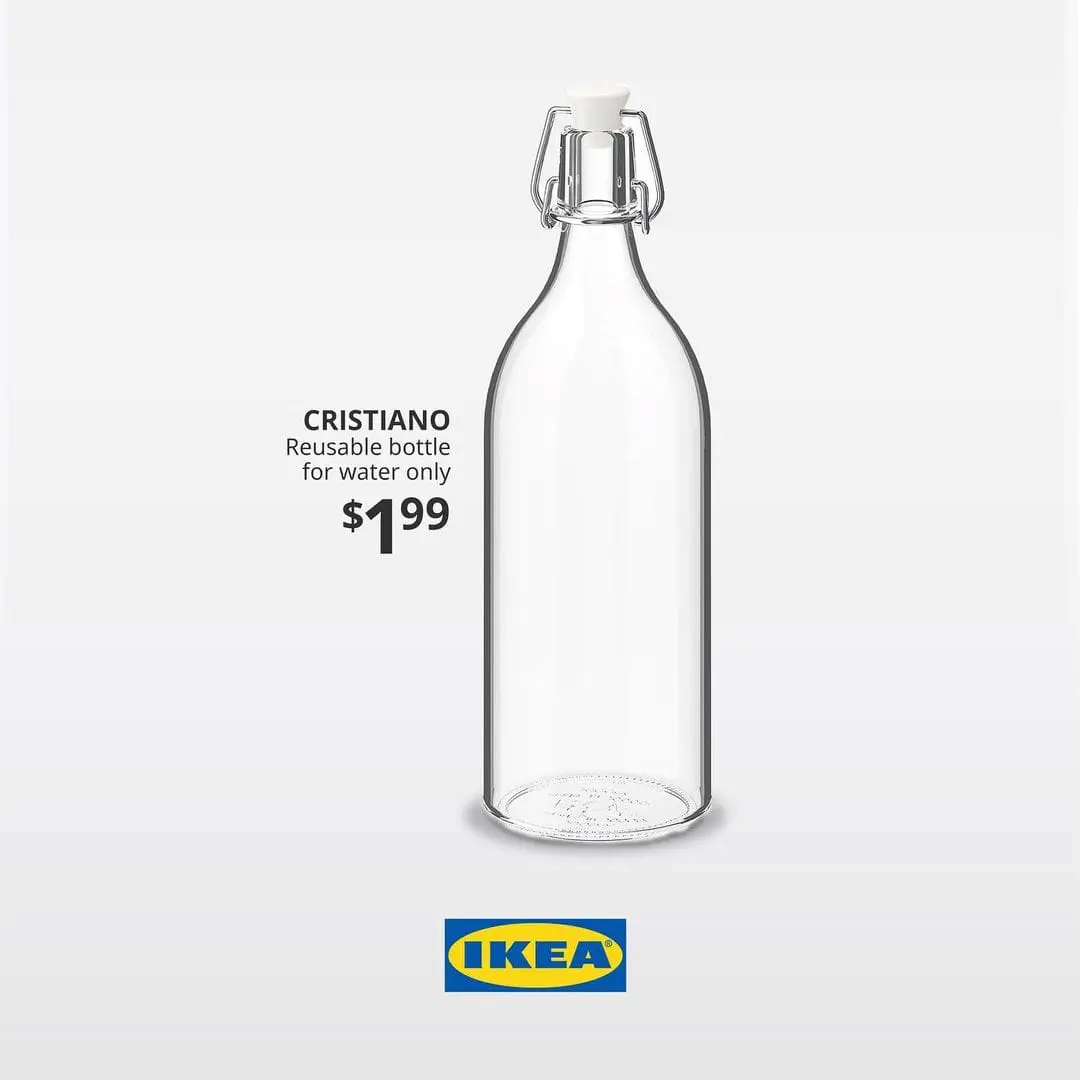 Ikea se paie Coca-Cola avec une bouteille d’eau baptisée CRISTIANO #2
