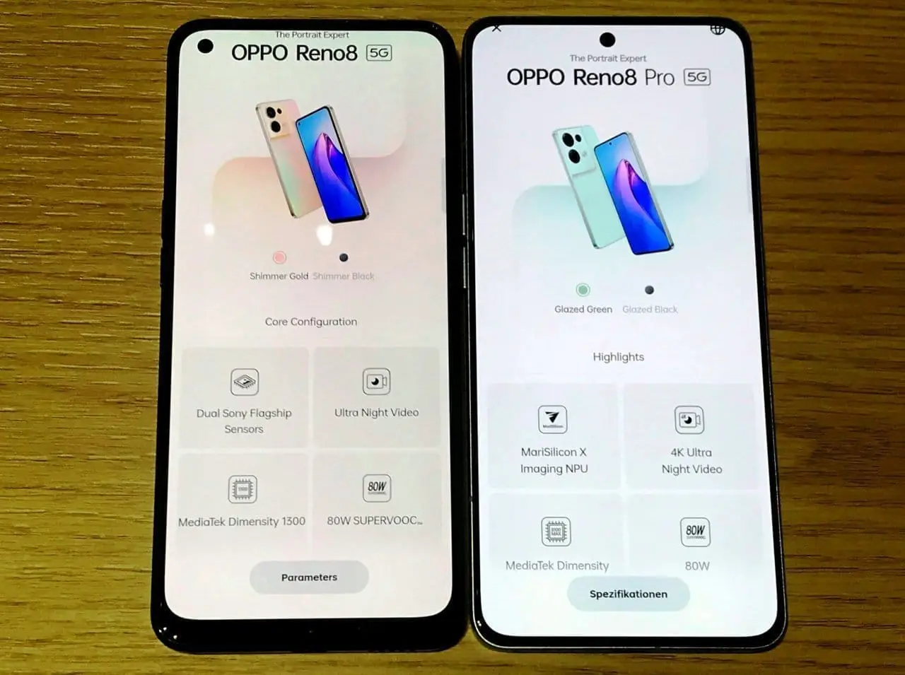 Prise en main des smartphones Oppo Reno 8
