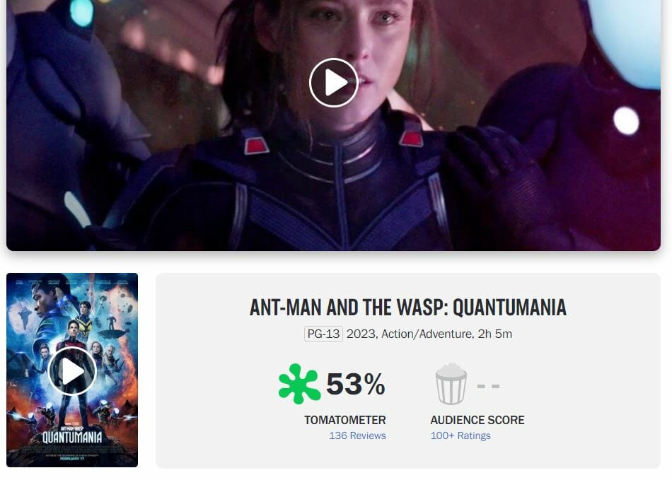 Ant-Man 3 se fait massacrer sur Rotten Tomatoes