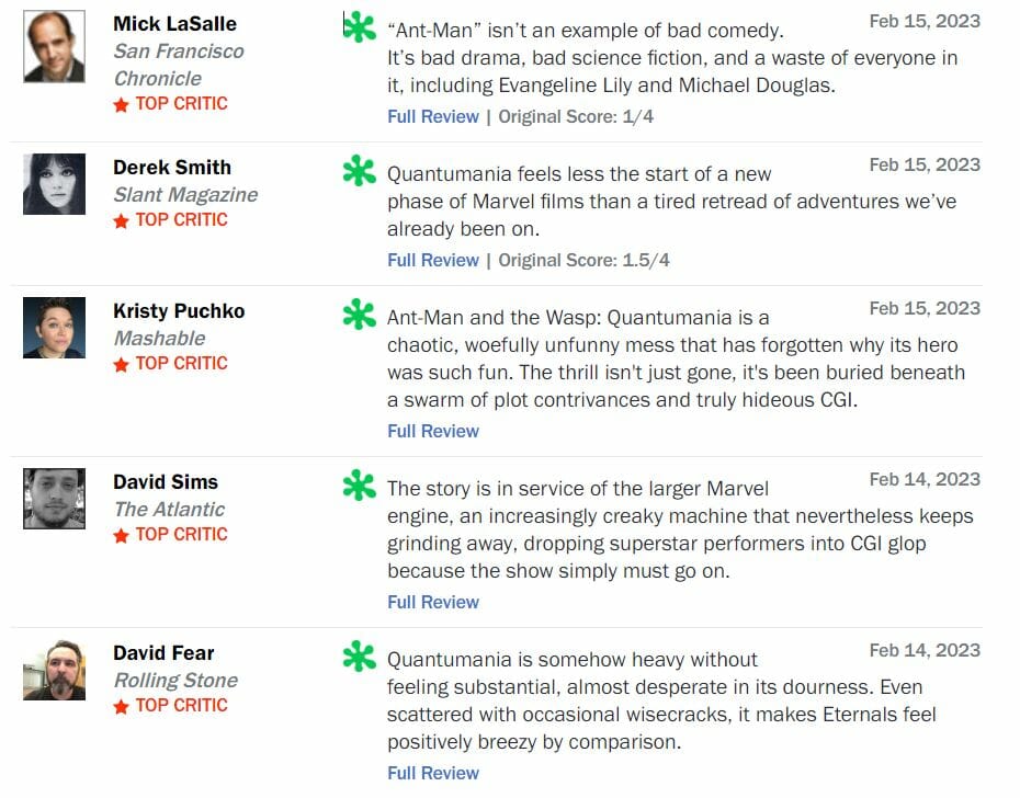 Ant-Man 3 se fait massacrer sur Rotten Tomatoes #2