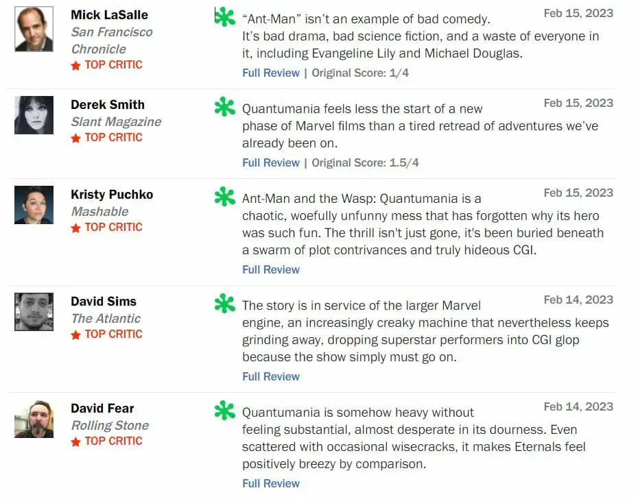 Ant-Man 3 se fait massacrer sur Rotten Tomatoes #2
