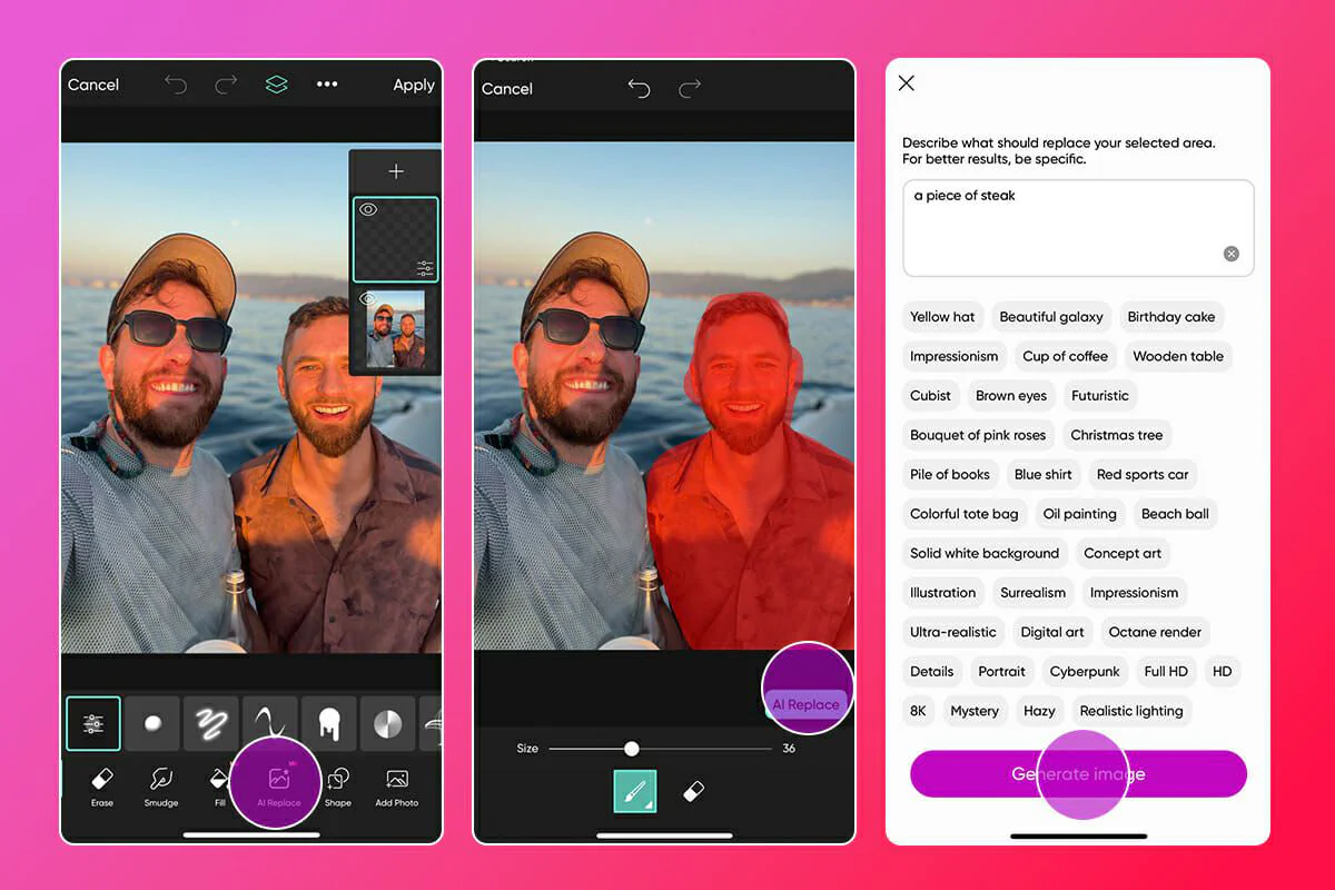 Picsart remplace votre ex sur vos photos grâce à l’IA #3