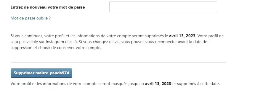 Comment supprimer son compte Instagram ? #2
