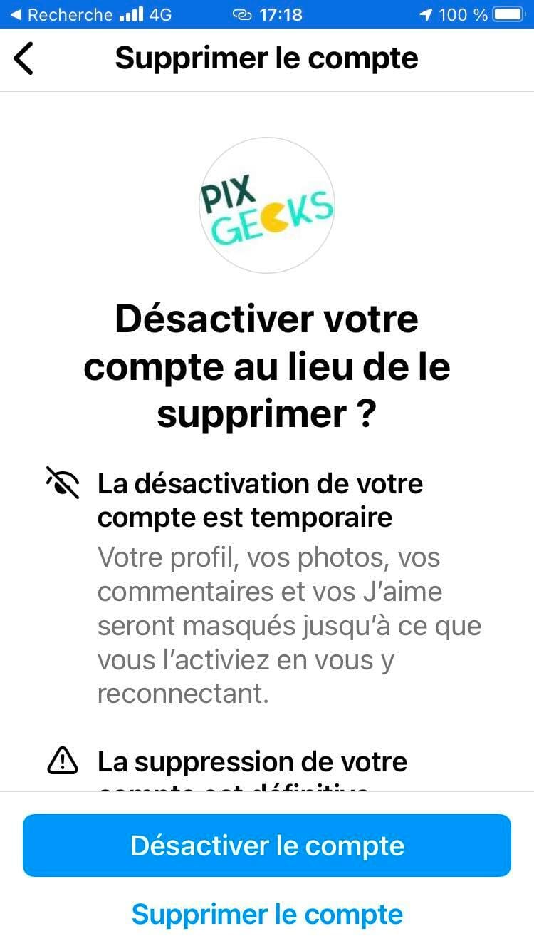 Comment supprimer son compte Instagram ? #5